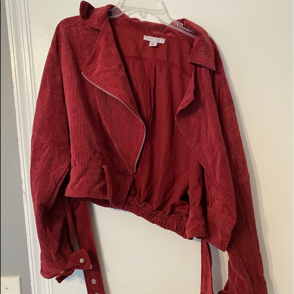 Burgundy/fuschia moto jacket
